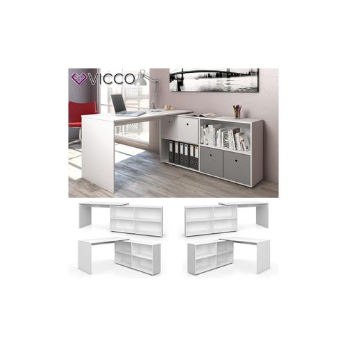 4251421928497 - Eckschreibtisch FlexPlus Computer Bürotisch PC Schreibtisch Weiß 4251421928497 - Eckschreibtisch FlexPlus Computer Bürotisch PC Schreibtisch Weiß