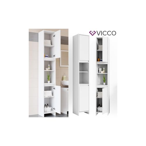 4251421941069 - VICCO Badschrank EMMA Weiß Badezimmerschrank Hochschrank Badregal Schrank 4251421941069 - VICCO Badschrank EMMA Weiß Badezimmerschrank Hochschrank Badregal Schrank