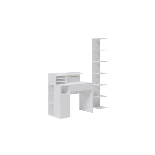 4066731370382 - Schreibtisch Weiß 2 Teile mit Bücherregal Vicco 4066731370382 - Schreibtisch Weiß 2 Teile mit Bücherregal Vicco
