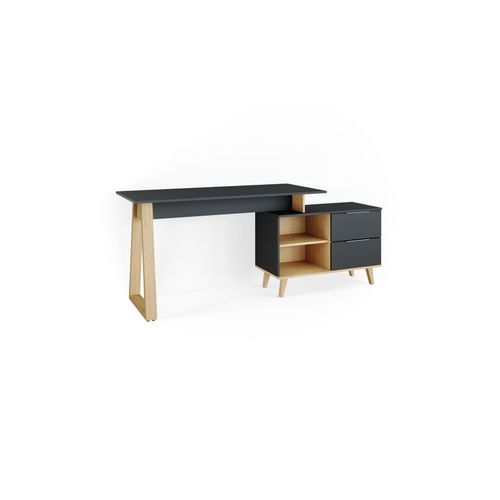 4066731030132 - Schreibtisch Bürotisch Arbeitstisch Neptune Anthrazit XL Ablage Basteltisch 4066731030132 - Schreibtisch Bürotisch Arbeitstisch Neptune Anthrazit XL Ablage Basteltisch