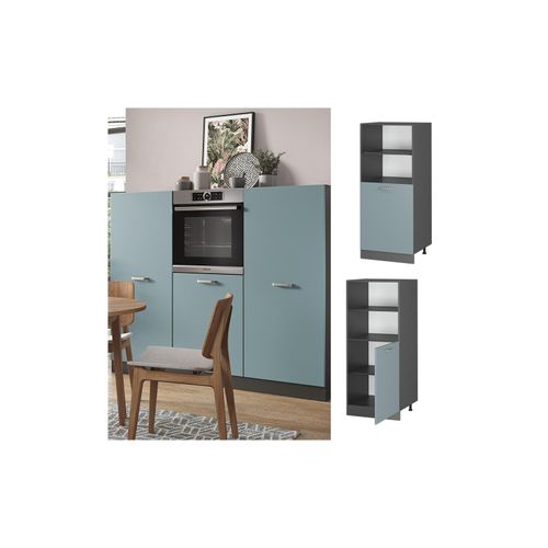 4066731344000 - Vorratsschrank Küchenschrank R-Line Solid Anthrazit Blau Grau 60 cm modern kleine Tür 4066731344000 - Vorratsschrank Küchenschrank R-Line Solid Anthrazit Blau Grau 60 cm modern kleine Tür
