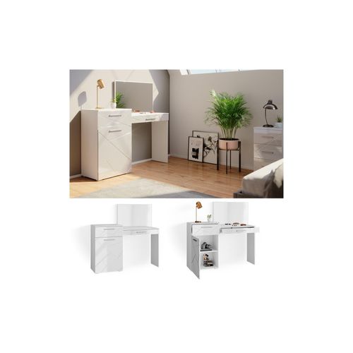 4066731044153 - Schminktisch Frisiertisch Frisierkommode Little Irma Weiß Spiegel Ablage 4066731044153 - Schminktisch Frisiertisch Frisierkommode Little Irma Weiß Spiegel Ablage