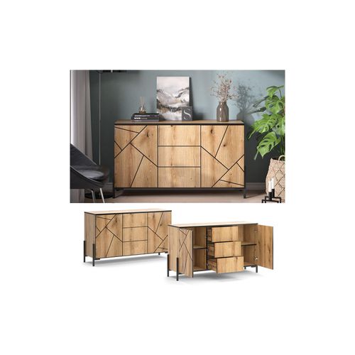 4066731329779 - Sideboard Hatto Eiche Evoke 124 x 969 cm mit 2 Türen Wohnzimmer Schlafzimmer 4066731329779 - Sideboard Hatto Eiche Evoke 124 x 969 cm mit 2 Türen Wohnzimmer Schlafzimmer