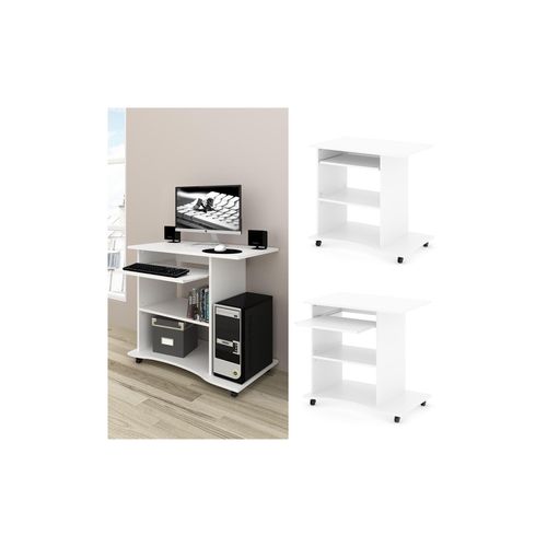 4251421934849 - VICCO Computertisch HARM Tisch Bürotisch Laptoptisch Büro Schreibtisch rollbar Weiß 4251421934849 - VICCO Computertisch HARM Tisch Bürotisch Laptoptisch Büro Schreibtisch rollbar Weiß