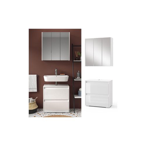 4066731243037 - Badmöbel-Set Badezimmer-Möbel Bad-Schrank Majest Weiß Hochglanz modern Badezimmerschrank Waschbeckenunterschrank Spiegelschrank Schranktür Schrankfach Schrankschublade 4066731243037 - Badmöbel-Set Badezimmer-Möbel Bad-Schrank Majest Weiß Hochglanz modern Badezimmerschrank Waschbeckenunterschrank Spiegelschrank Schranktür Schrankfach Schrankschublade