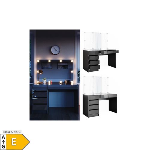 4066731027149 - VICCO Schminktisch Sherry Anthrazit Hochglanz Frisiertisch LED Spiegel Kommode 4066731027149 - VICCO Schminktisch Sherry Anthrazit Hochglanz Frisiertisch LED Spiegel Kommode
