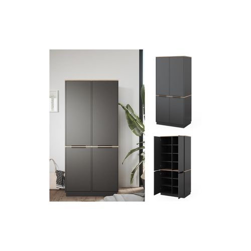 4066731326372 - Schrank Betti 82 x 179 cm Anthrazit Sonoma 4-türig Schlafzimmer