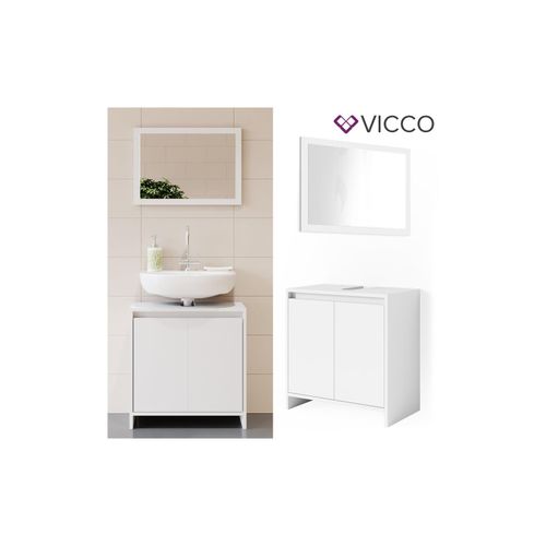 4251421941076 - VICCO Badmöbel Set EMMA Weiß - Spiegel Waschtischunterschrank Badschrank 4251421941076 - VICCO Badmöbel Set EMMA Weiß - Spiegel Waschtischunterschrank Badschrank