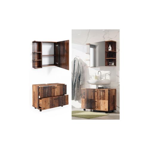 4066731272235 - Badmöbelset Ilias Old Style modern Badezimmerschrank Badschrank Badezimmermöbel Waschtischunterschrank Waschbeckenunterschrank Spiegelschrank Schranktür Schrankfach Schrankschublade 4066731272235 - Badmöbelset Ilias Old Style modern Badezimmerschrank Badschrank Badezimmermöbel Waschtischunterschrank Waschbeckenunterschrank Spiegelschrank Schranktür Schrankfach Schrankschublade