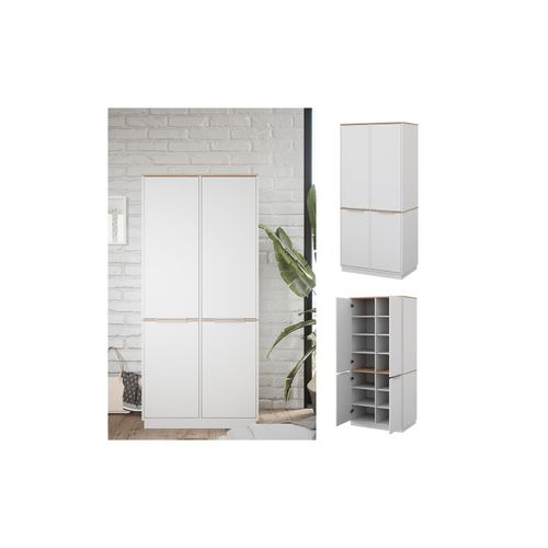 4066731353217 - Schrank Betti 82 x 179 cm Weiß Sonoma 4-türig Schlafzimmer