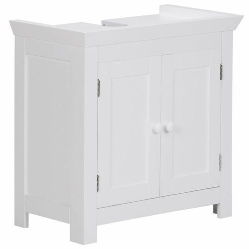 4251745764672 - Klassischer Landhausstil Waschbeckenunterschrank 50x25x41 cm MDF - Stabil & Geräumig