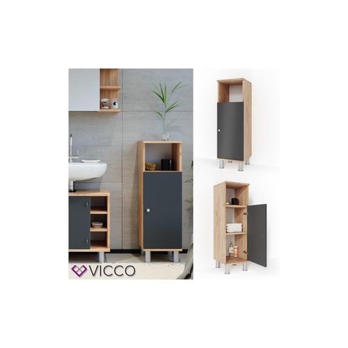 4251421941328 - VICCO Badschrank FYNN Eiche Anthrazit Midischrank Badezimmer Regal Badmöbel 4251421941328 - VICCO Badschrank FYNN Eiche Anthrazit Midischrank Badezimmer Regal Badmöbel