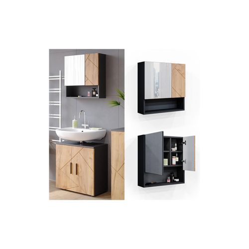 4066731001873 - Spiegelschrank Badspiegel Wandspiegel Irma Spiegel Badezimmer Anthrazit 4066731001873 - Spiegelschrank Badspiegel Wandspiegel Irma Spiegel Badezimmer Anthrazit