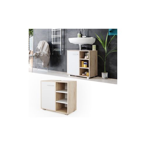 4251421911321 - Waschtischunterschrank Perry Unterschrank Waschbecken Waschtisch Weiß Sonoma 4251421911321 - Waschtischunterschrank Perry Unterschrank Waschbecken Waschtisch Weiß Sonoma