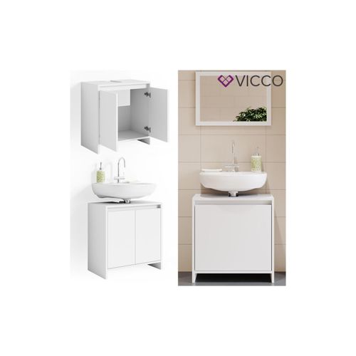 4251421941045 - VICCO Waschbeckenunterschrank EMMA Weiß Unterschrank Badschrank Badezimmer