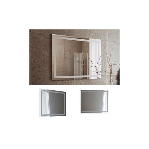 4066731248681 - Badspiegel Viola mit LED-Beleuchtung 80x65cm Spiegel für das Badezimmer