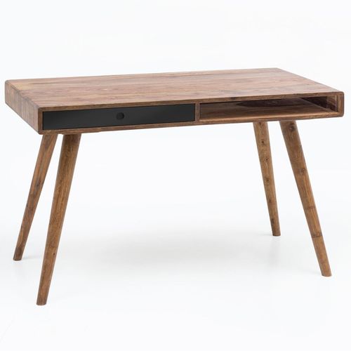 4251745759517 - SAVIO Massivholz Schreibtisch Retro Stil viel Stauraum 50 kg Belastbarkeit