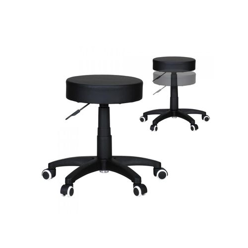 4251745757261 - Büro- und Kosmetikhocker mit Leder-Optik 360° drehbar höhenverstellbar 44-55 cm stabil