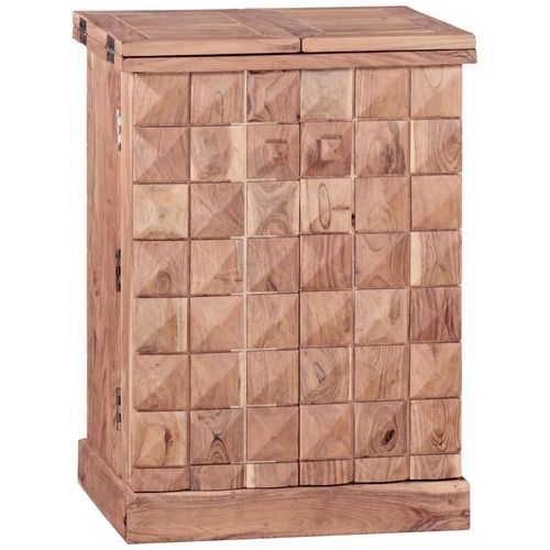 4255632531613 - SAAR Massivholz Hausbar 65x91x50 cm Ausklappbare Weinbar Barschrank mit Türen