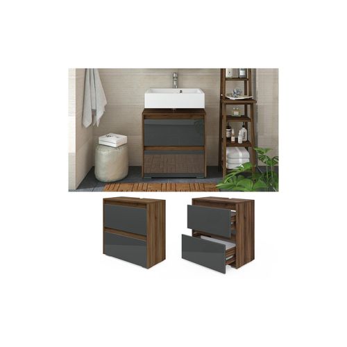 4066731040667 - Waschtischunterschrank Waschbeckenunterschrank Badschrank Majest Nuss ANT