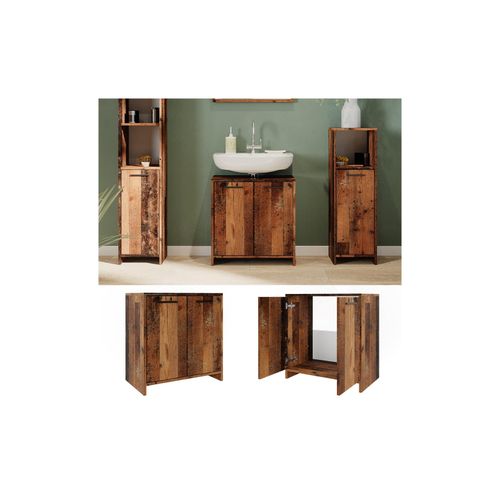 4066731242900 - Waschtischunterschrank Waschbeckenunterschrank Badschrank Kiko Old Style 58x60 cm modern Badezimmer Schrank Badmöbel Schranktür Schrankfach 4066731242900 - Waschtischunterschrank Waschbeckenunterschrank Badschrank Kiko Old Style 58x60 cm modern Badezimmer Schrank Badmöbel Schranktür Schrankfach