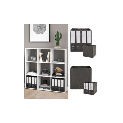 4066731049578 - Raumteiler Würfelregal Standregal Nove Weiß Faltbox Wohnzimmer Regal 104x108 cm modern Ablage 9 Fächer Dekoregal Ordnerregal Aufbewahrung 4066731049578 - Raumteiler Würfelregal Standregal Nove Weiß Faltbox Wohnzimmer Regal 104x108 cm modern Ablage 9 Fächer Dekoregal Ordnerregal Aufbewahrung