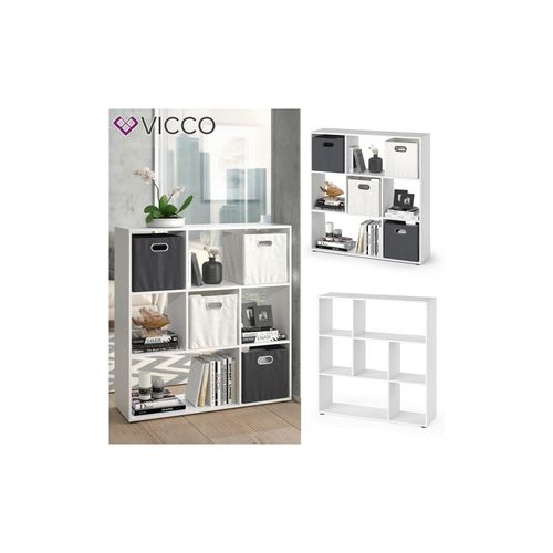 4251421941366 - VICCO Raumteiler NOVE 7 Fächer Weiß - Bücherregal Würfelregal Standregal Regal 4251421941366 - VICCO Raumteiler NOVE 7 Fächer Weiß - Bücherregal Würfelregal Standregal Regal