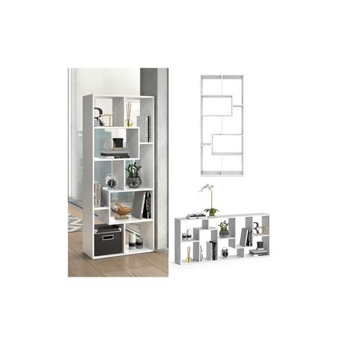 4251421923386 - Raumteiler Noa Bücherregal Standregal Aktenregal Hochregal Regal Weiß