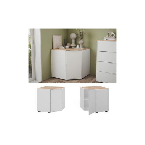 4066731381210 - Sideboard Betti Weiß Sonoma 779 x 779 cm mit 1 Türen Vicco