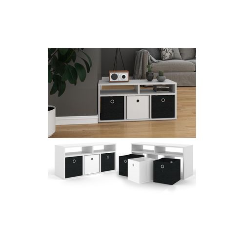4251421934559 - VICCO Raumteiler HYLDA 5 Fächer Weiß Standregal Regal Bücherregal Büroregal 4251421934559 - VICCO Raumteiler HYLDA 5 Fächer Weiß Standregal Regal Bücherregal Büroregal