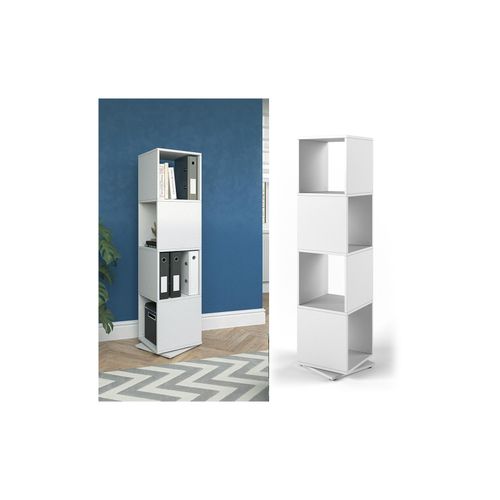 4251421912533 - Drehregal XXL Regal Ordnerregal Büroregal Standregal Akten Schrank Weiß 4251421912533 - Drehregal XXL Regal Ordnerregal Büroregal Standregal Akten Schrank Weiß