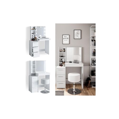 4251421964365 - Schminktisch Frisiertisch Schminkkommode Meryl + Hocker Frisierkommode