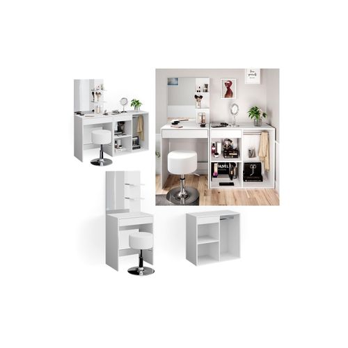 4251421951600 - Schminktisch Frisiertisch Schminkkommode Isabelle + Hocker Beistellschrank 4251421951600 - Schminktisch Frisiertisch Schminkkommode Isabelle + Hocker Beistellschrank