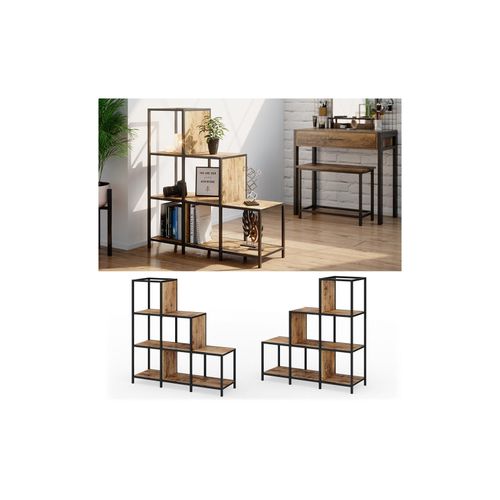 4251421950269 - Treppenregal Raumteiler Stufenregal Fyrk 6 Fächer Bücherregal Aktenregal 4251421950269 - Treppenregal Raumteiler Stufenregal Fyrk 6 Fächer Bücherregal Aktenregal