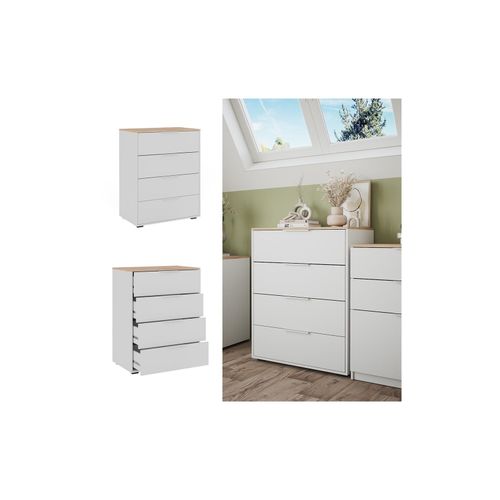 4066731381227 - Sideboard Betti Weiß Sonoma 120 x 836 cm mit 4x Schublade Vicco