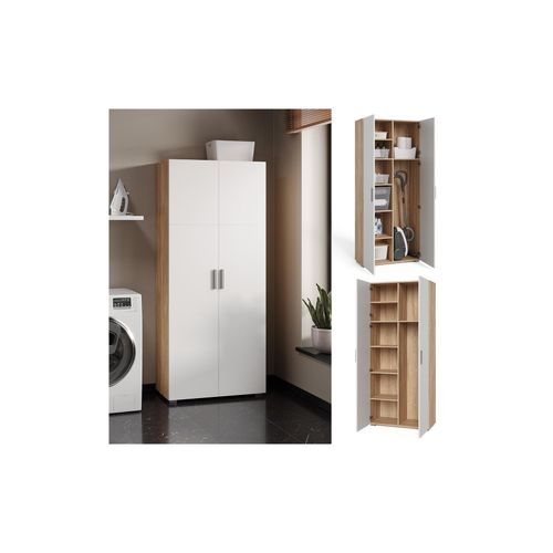 4066731031825 - Universalschrank Mehrzweckschrank Büroschrank Ingo Weiß-Sonoma 2 Türen 4066731031825 - Universalschrank Mehrzweckschrank Büroschrank Ingo Weiß-Sonoma 2 Türen