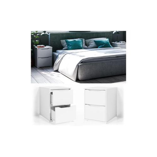 4251421931992 - VICCO Nachtschrank RUBEN Nachttisch Weiß Kommode Schlafzimmer Schublade Ablage