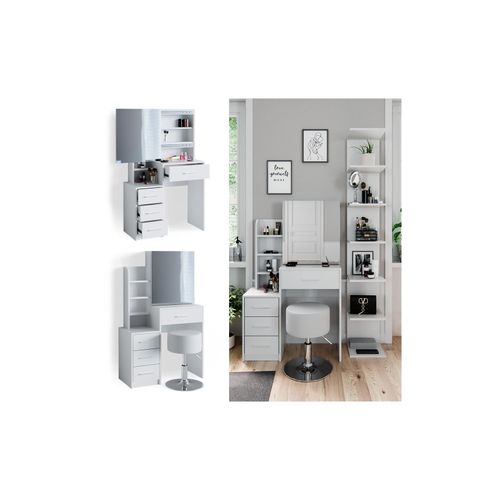 4251421964792 - Schminktisch Frisiertisch Schminkkommode Conrada + Hocker Frisierkommode 4251421964792 - Schminktisch Frisiertisch Schminkkommode Conrada + Hocker Frisierkommode