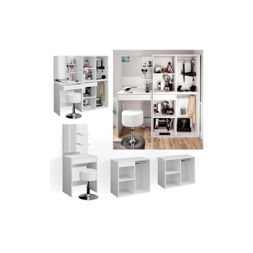 4251421951648 - Schminktisch Frisiertisch Schminkkommode Isabelle + Hocker Beistellschrank 4251421951648 - Schminktisch Frisiertisch Schminkkommode Isabelle + Hocker Beistellschrank