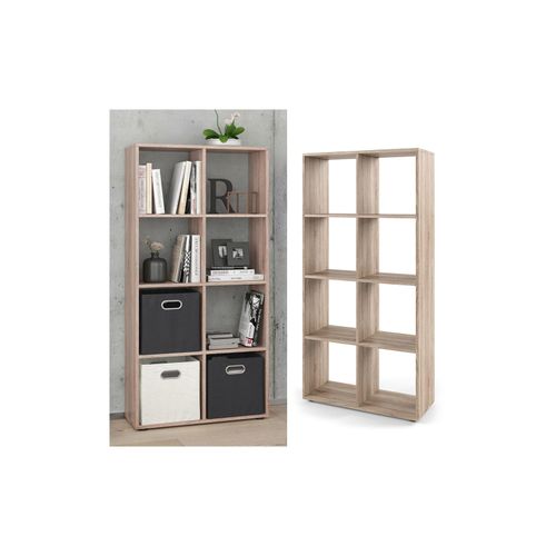 4260486836579 - VICCO Raumteiler SCUTUM 8 Fächer Eiche Sonoma - Bücherregal Wandregal Standregal 4260486836579 - VICCO Raumteiler SCUTUM 8 Fächer Eiche Sonoma - Bücherregal Wandregal Standregal