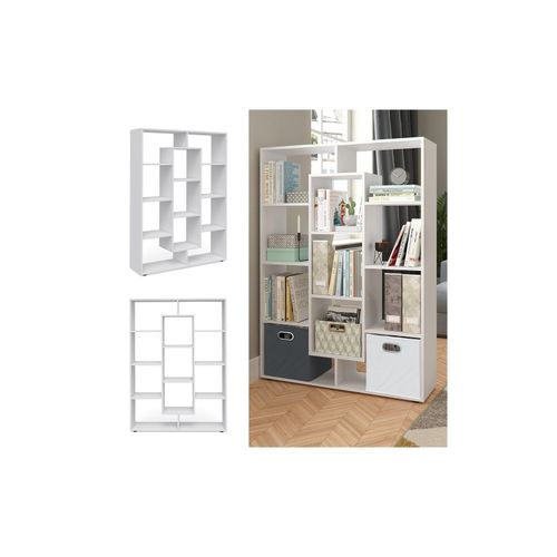 4251421920798 - Raumteiler Bücherregal Standregal Wandregal Büroregal 11 Fächer Weiß 4251421920798 - Raumteiler Bücherregal Standregal Wandregal Büroregal 11 Fächer Weiß