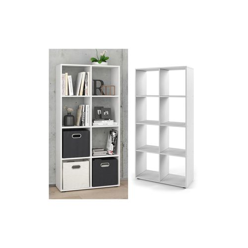 4260486836562 - VICCO Raumteiler SCUTUM 8 Fächer Weiß - Regal Bücherregal Raumteiler Standregal Büroregal 4260486836562 - VICCO Raumteiler SCUTUM 8 Fächer Weiß - Regal Bücherregal Raumteiler Standregal Büroregal