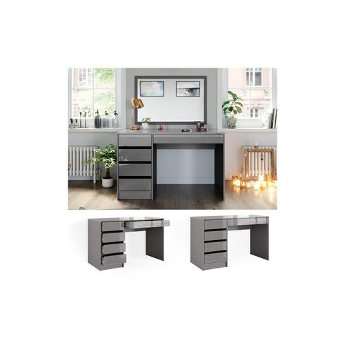 4066731196937 - Schminktisch Frisiertisch Frisierkommode Sherry Grau 120x75 cm modern Schlafzimmer Kommode Schublade Ablage Aufbewahrung Kosmetiktisch Make-Up-Tisch Hochglanz 4066731196937 - Schminktisch Frisiertisch Frisierkommode Sherry Grau 120x75 cm modern Schlafzimmer Kommode Schublade Ablage Aufbewahrung Kosmetiktisch Make-Up-Tisch Hochglanz