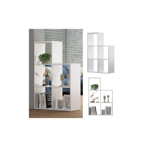 4066731273539 - Livinity Treppenregal Aramis Weiß 73 x 108 cm Standregal mit 5 Fächer 4066731273539 - Livinity Treppenregal Aramis Weiß 73 x 108 cm Standregal mit 5 Fächer