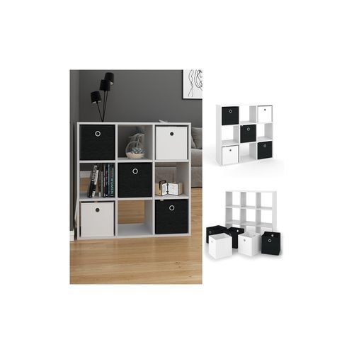 4251421934573 - VICCO Raumteiler HYLDA 9 Fächer Weiß Standregal Regal Bücherregal Büroregal 4251421934573 - VICCO Raumteiler HYLDA 9 Fächer Weiß Standregal Regal Bücherregal Büroregal