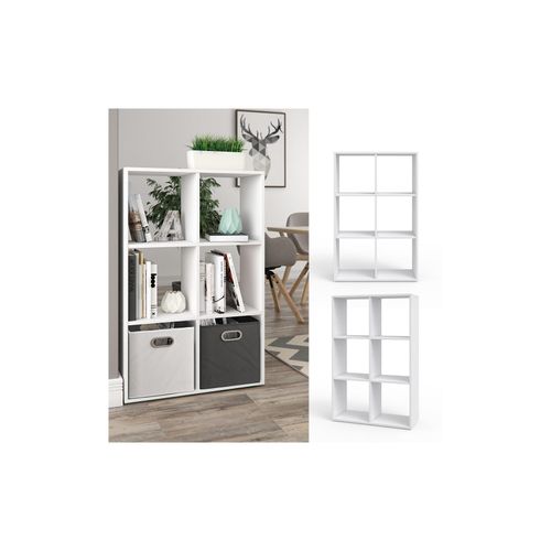 4251421918610 - Raumteiler Bücherregal Standregal Aktenregal Regal 6 Fächer Weiß 4251421918610 - Raumteiler Bücherregal Standregal Aktenregal Regal 6 Fächer Weiß