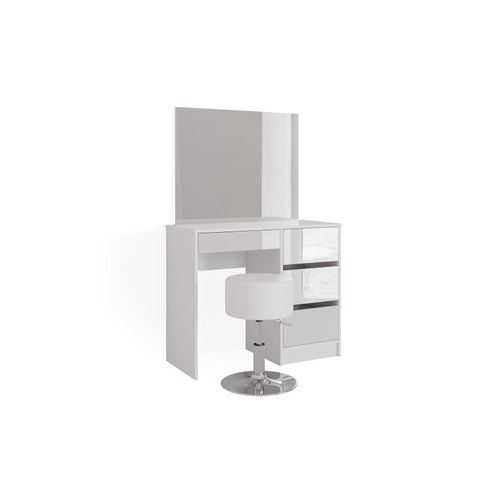 4066731227488 - Schminktisch Frisiertisch Frisierkommode Sherry Weiß Schminkspiegel Hocker 90x75 cm modern Schlafzimmer Kommode Schublade Ablage Aufbewahrung Kosmetiktisch Make-Up-Tisch Hochglanz 4066731227488 - Schminktisch Frisiertisch Frisierkommode Sherry Weiß Schminkspiegel Hocker 90x75 cm modern Schlafzimmer Kommode Schublade Ablage Aufbewahrung Kosmetiktisch Make-Up-Tisch Hochglanz