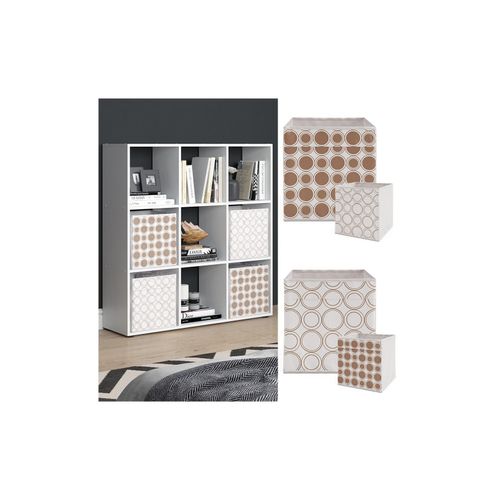 4066731049554 - Raumteiler Würfelregal Standregal Nove Weiß Faltbox Wohnzimmer Regal 104x108 cm modern Ablage 9 Fächer Dekoregal Ordnerregal Aufbewahrung 4066731049554 - Raumteiler Würfelregal Standregal Nove Weiß Faltbox Wohnzimmer Regal 104x108 cm modern Ablage 9 Fächer Dekoregal Ordnerregal Aufbewahrung
