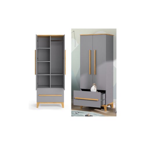 4066731161232 - VitaliSpa Kleiderschrank Kinderzimmerschrank Aufbewahrungsschrank Malia Grau Eiche modern 70x187 cm Kinderzimmer Möbel Babymöbel Schublade Tür Fach Kleiderstange Ablage Babyzimmerschrank 4066731161232 - VitaliSpa Kleiderschrank Kinderzimmerschrank Aufbewahrungsschrank Malia Grau Eiche modern 70x187 cm Kinderzimmer Möbel Babymöbel Schublade Tür Fach Kleiderstange Ablage Babyzimmerschrank