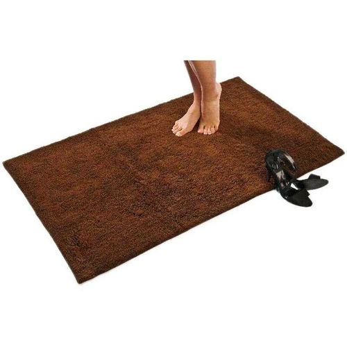 4055971004560 - Wende-Badteppich Badematte Dunkelbraun 60x60 cm - Dunkel Braun - Etérea